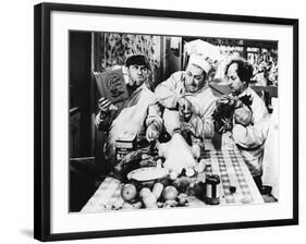 The Three Stooges: Separate Two Eggs-null-Framed Photo