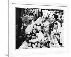 The Three Stooges: Separate Two Eggs-null-Framed Photo