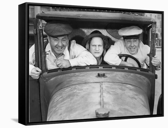 The Three Stooges: Speed Demons!-null-Framed Stretched Canvas