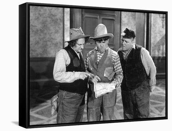 The Three Stooges: Wish We Had GPS-null-Framed Stretched Canvas