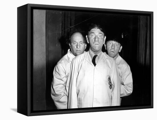 The Three Stooges: You Go Ahead. We'll Be Right Behind You!-null-Framed Stretched Canvas