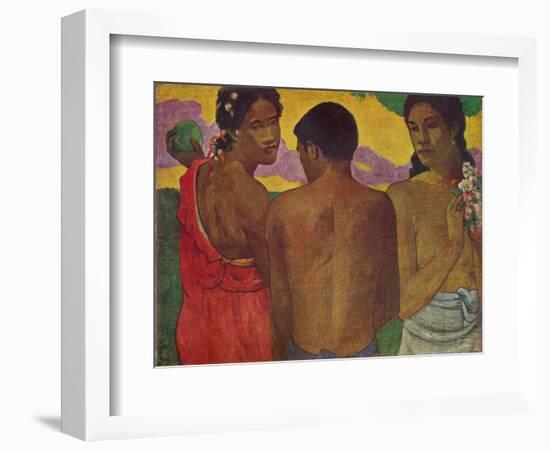 'The Three Tahitians', 1899-Paul Gauguin-Framed Giclee Print