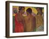 'The Three Tahitians', 1899-Paul Gauguin-Framed Giclee Print