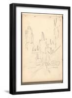 The Three Towers of Rouen Cathedral (Pencil on Paper)-Claude Monet-Framed Giclee Print