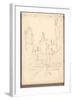 The Three Towers of Rouen Cathedral (Pencil on Paper)-Claude Monet-Framed Giclee Print