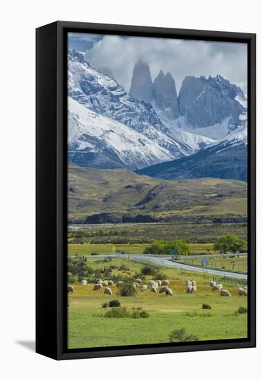 The Three Towers, Torres Del Paine National Park, Chilean Patagonia, Chile-G & M Therin-Weise-Framed Stretched Canvas