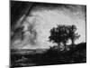 'The Three Trees', 1643-Rembrandt van Rijn-Mounted Giclee Print