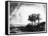 The Three Trees, Engraved by James Bretherton (Etching)-Rembrandt van Rijn-Framed Stretched Canvas