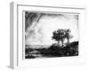 The Three Trees, Engraved by James Bretherton (Etching)-Rembrandt van Rijn-Framed Giclee Print