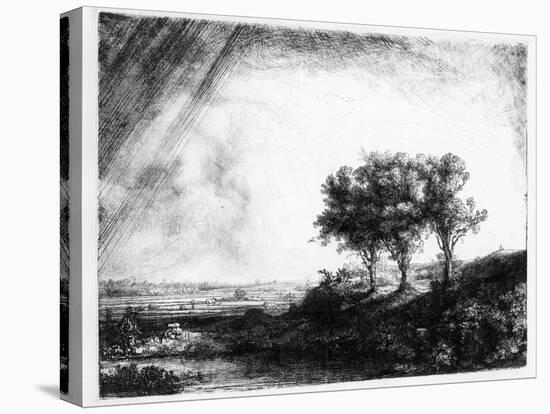 The Three Trees, Engraved by James Bretherton (Etching)-Rembrandt van Rijn-Stretched Canvas