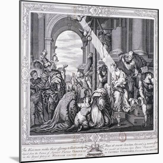 The Three Wise Men Make their Offerings to Christ and Worship Him, 1733-Paolo Veronese-Mounted Giclee Print