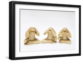 The Three Wise Monkeys-Japanese School-Framed Giclee Print