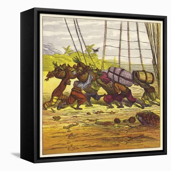 The Three Youthful Mariners-Ernest Henry Griset-Framed Stretched Canvas