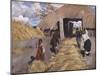 The Threshing, 1916-Sergei Arsenyevich Vinogradov-Mounted Giclee Print