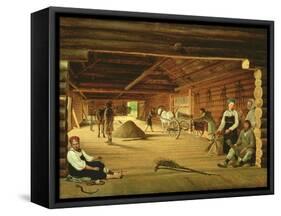 The Threshing Floor, 1821 (Oil on Canvas)-Aleksei Gavrilovich Venetsianov-Framed Stretched Canvas