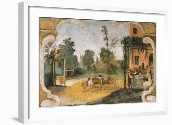 The Threshing-Giovanni Francesco Barbieri-Framed Giclee Print