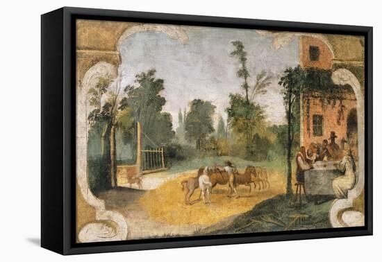 The Threshing-Giovanni Francesco Barbieri-Framed Stretched Canvas