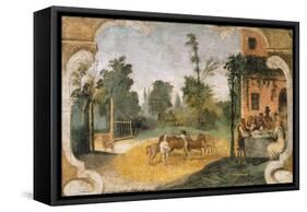 The Threshing-Giovanni Francesco Barbieri-Framed Stretched Canvas