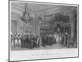 The Throne Room, Buckingham Palace. Presentation of an Address from the University of Oxford-Henry Melville-Mounted Giclee Print