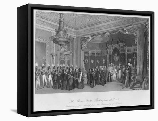 The Throne Room, Buckingham Palace. Presentation of an Address from the University of Oxford-Henry Melville-Framed Stretched Canvas