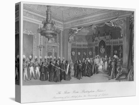 The Throne Room, Buckingham Palace. Presentation of an Address from the University of Oxford-Henry Melville-Stretched Canvas