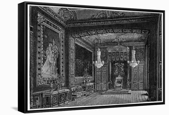 The Throne Room, Windsor, 1880-Robert Taylor Pritchett-Framed Stretched Canvas