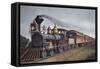 The Through Express-Currier & Ives-Framed Stretched Canvas