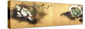 The Thunder God Raijin (left) and the Wind God Fujin (right), c.1700-Ogata Korin-Stretched Canvas