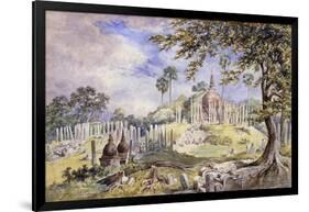 The Thuparama Dagoba at Anuradhapura, Sri Lanka, 1873 (Pencil, Pen, Ink, W/C)-Constance Frederica Gordon-Cumming-Framed Giclee Print