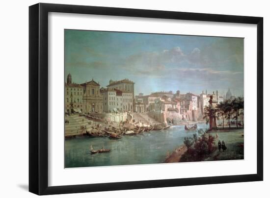 The Tiber to Porto Di Ripetta-Gaspar van Wittel-Framed Giclee Print