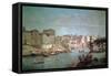 The Tiber to Porto Di Ripetta-Gaspar van Wittel-Framed Stretched Canvas