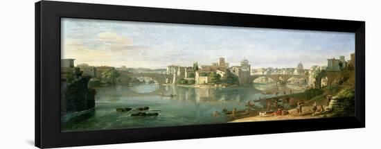 The Tiberian Island in Rome, 1685-Vanvitelli (Gaspar van Wittel)-Framed Giclee Print