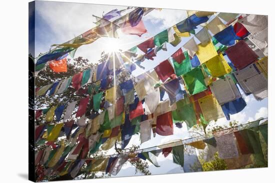 The Tibetan Prayer Flags Made of Colored Cloth-Roberto Moiola-Stretched Canvas