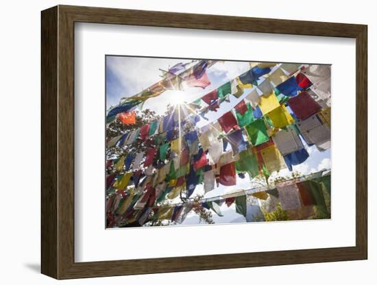 The Tibetan Prayer Flags Made of Colored Cloth-Roberto Moiola-Framed Photographic Print