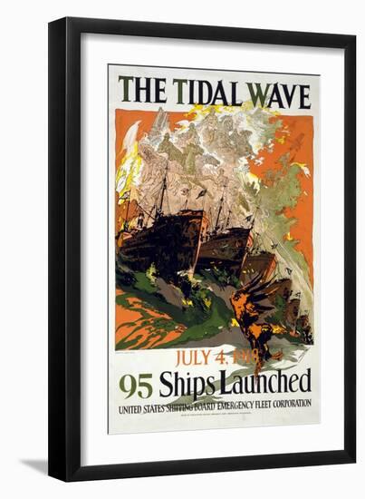 The Tidal Wave, 1918-null-Framed Giclee Print