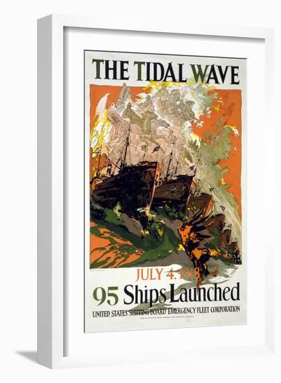 The Tidal Wave, 1918-null-Framed Giclee Print