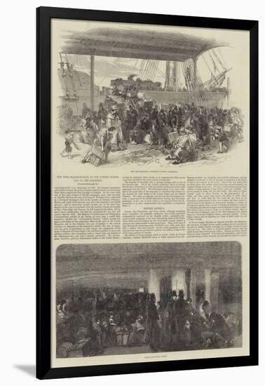 The Tide of Emigration to the United States and to the Colonies-null-Framed Giclee Print