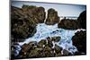 The Tide Rushes in at Siung Beach Outside Yogyakarta, Indonesia-Dan Holz-Mounted Photographic Print