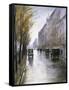 The Tiergartenstrasse, Berlin-Lesser Ury-Framed Stretched Canvas