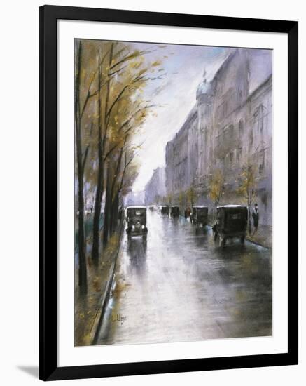 The Tiergartenstrasse, Berlin-Lesser Ury-Framed Giclee Print