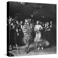 The Tiger Getting Expert Instructions from the Lady, During Charleston Party-Martha Holmes-Stretched Canvas