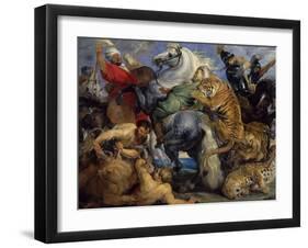 The Tiger Hunt, 1616-Peter Paul Rubens-Framed Art Print