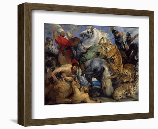 The Tiger Hunt, 1616-Peter Paul Rubens-Framed Art Print