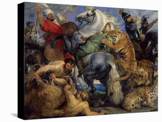 The Tiger Hunt, 1616-Peter Paul Rubens-Stretched Canvas