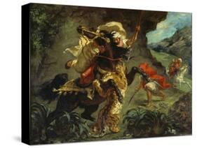 The Tiger Hunt, 1854-Eugene Delacroix-Stretched Canvas
