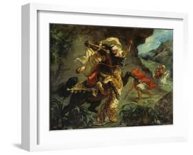 The Tiger Hunt, 1854-Eugene Delacroix-Framed Giclee Print