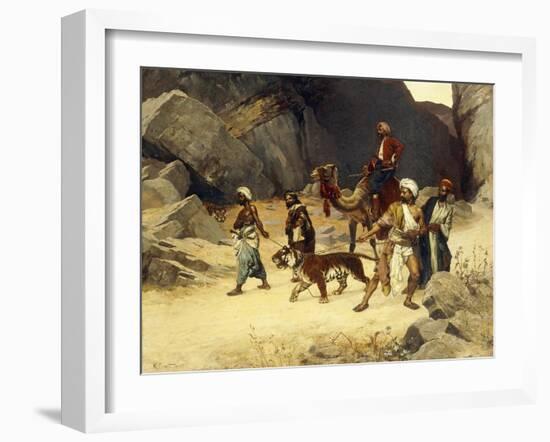 The Tiger Hunt, 1896-Rudolphe Ernst-Framed Giclee Print