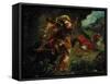 The Tiger Hunt-Eugene Delacroix-Framed Stretched Canvas