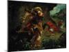 The Tiger Hunt-Eugene Delacroix-Mounted Giclee Print