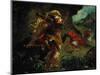 The Tiger Hunt-Eugene Delacroix-Mounted Giclee Print